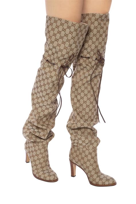 cheap thigh high gucci boots|gucci monogram boots price.